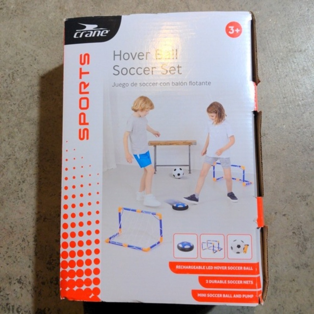 Crane Sports Hover Ball‎ Soccer Set - Rechargeable LED Air Soccer Kit - Exc Cond